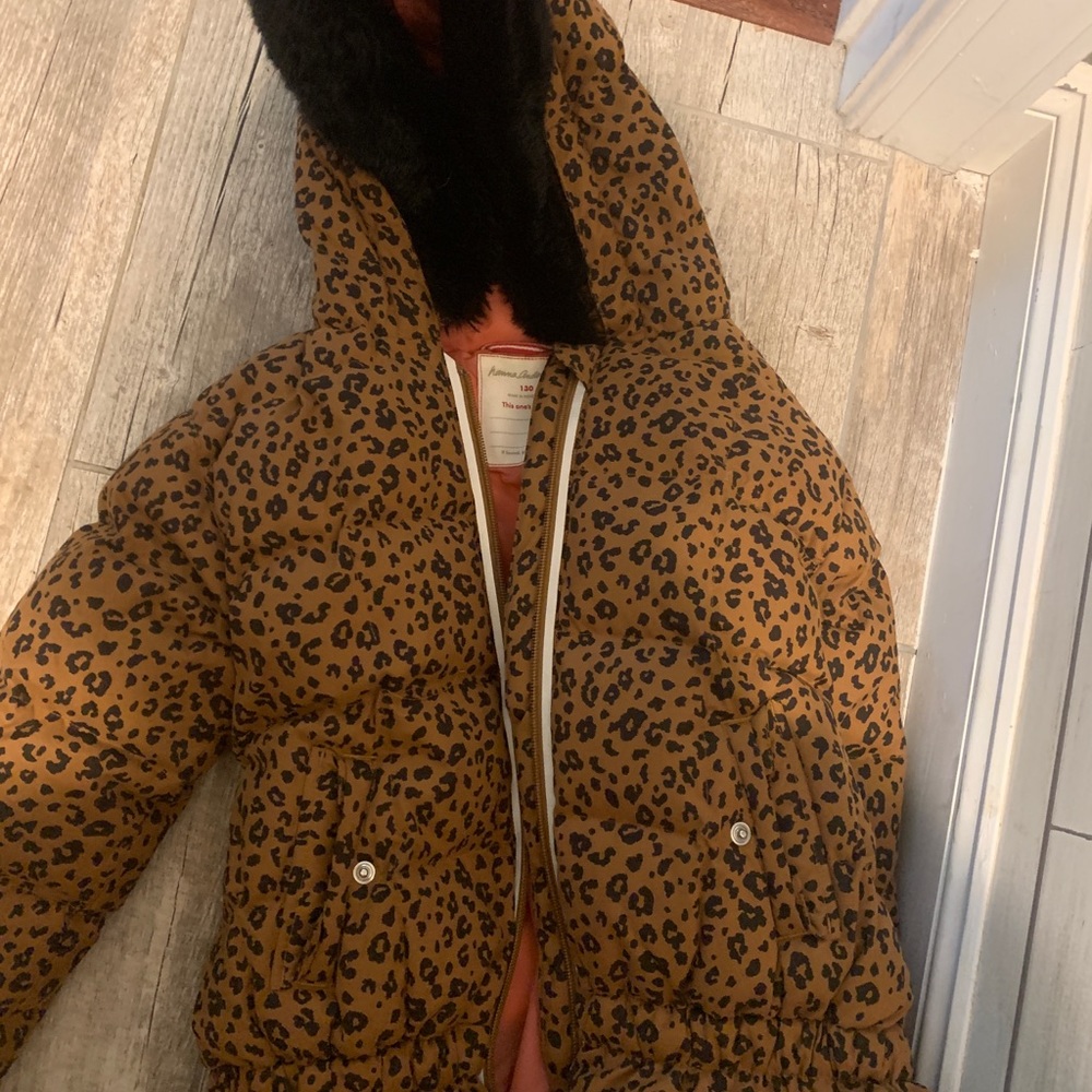 Hanna Andersson animal print girls winter jacket